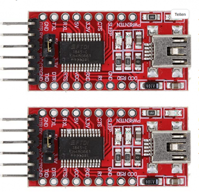 FT232RL FTDI USB auf TTL 3,3 V 5,5 V Serielles Adaptermodul.png